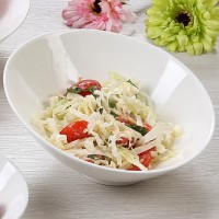 Apiutov Elegant White Ceramic Bowl - Versatile, Durable, and Dishwasher Safe - Perfect for Serving, Mixing, and More